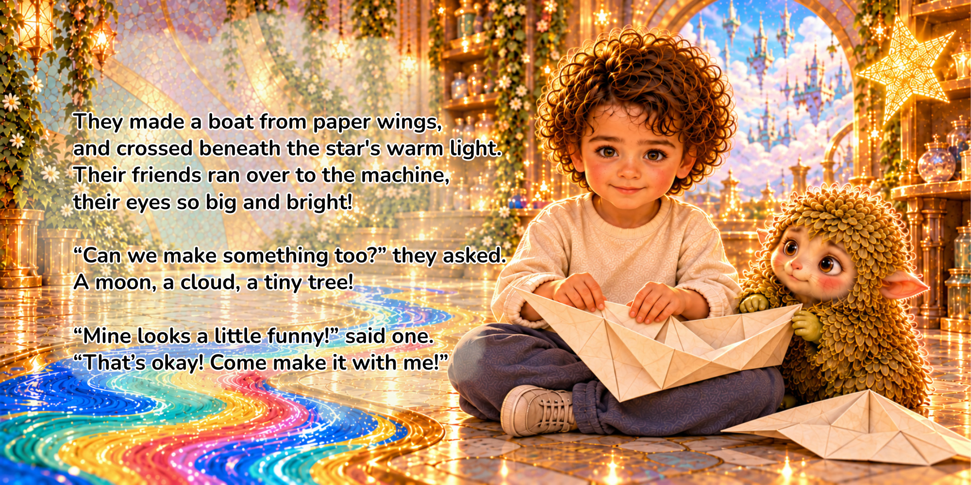 A page from The Wonder Within shown on a tablet